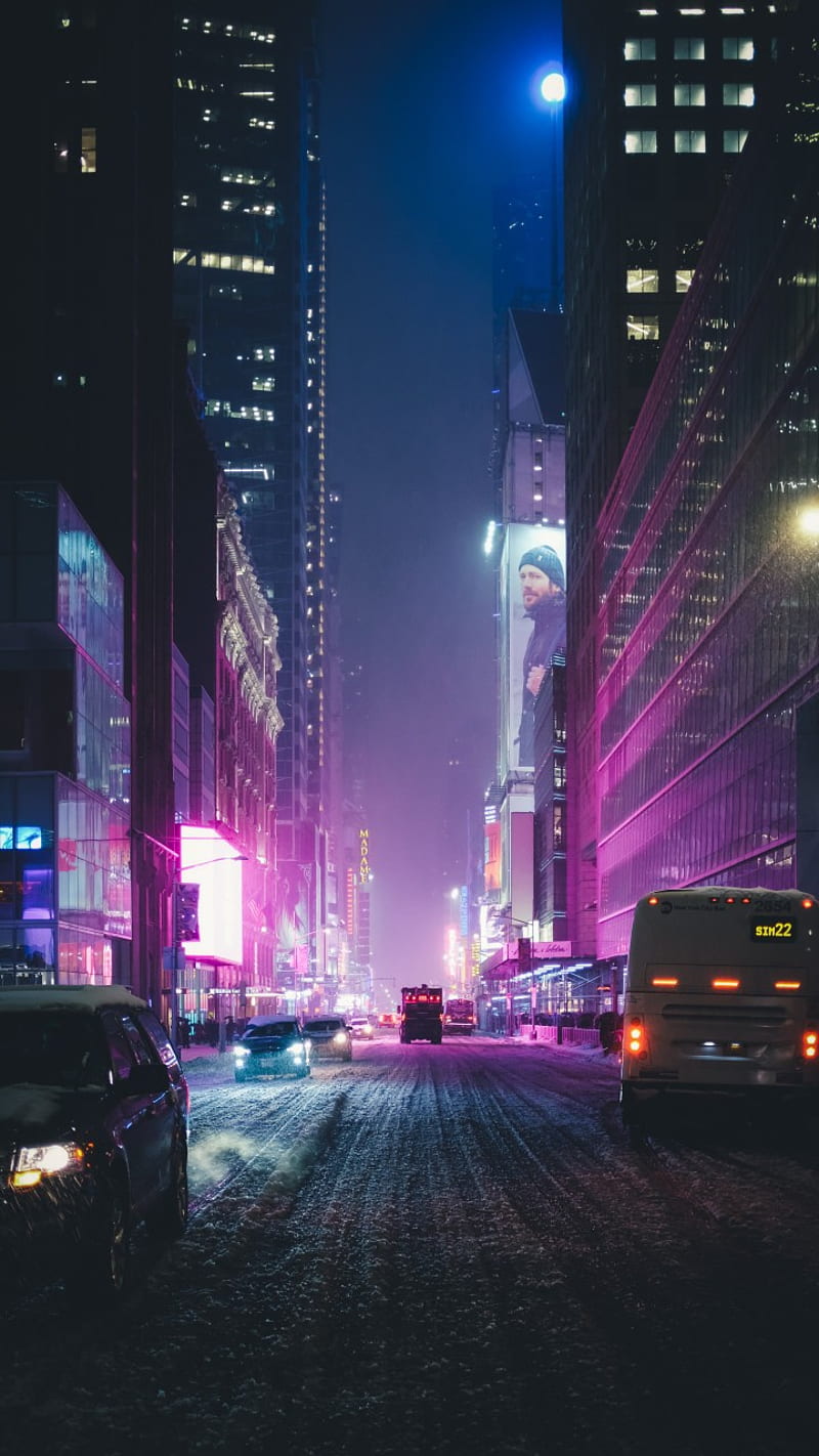 Street At Night, city, lightening, nature, HD phone wallpaper | Peakpx