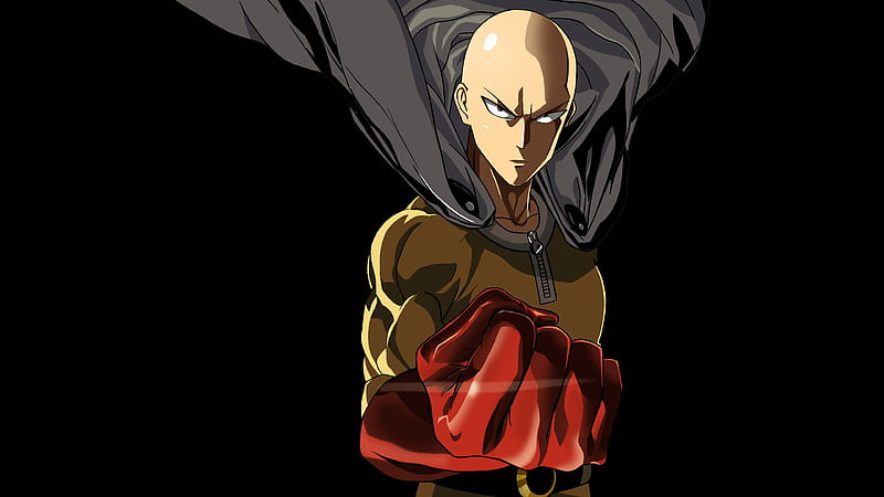 One Punch Man Saitama Artwork AMOLED 5K Wallpaper