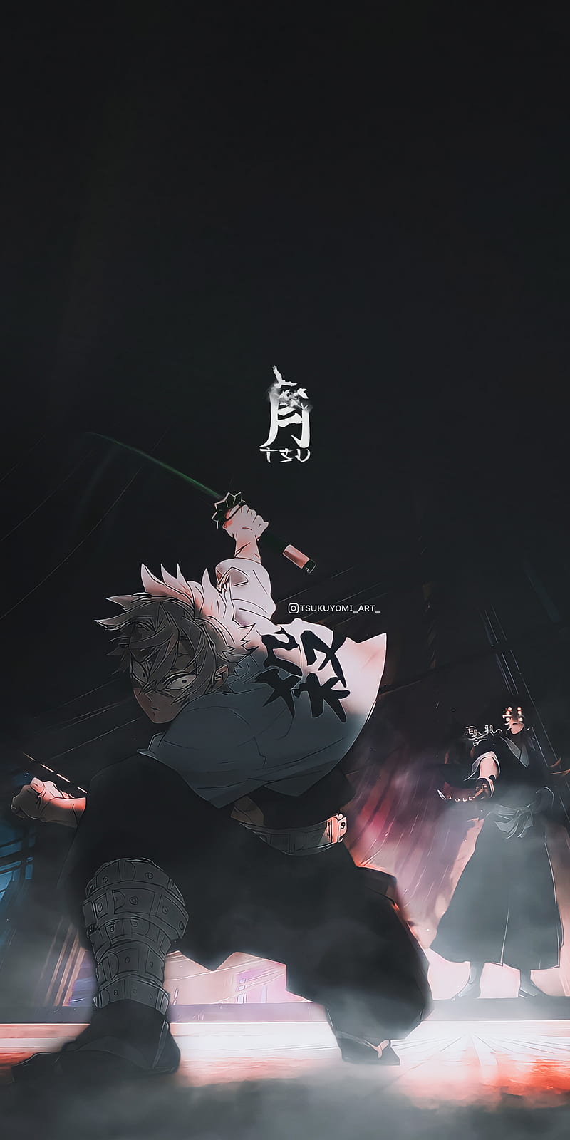 Sanemi vs Kokushibo, Demon slayer, Upper moon, Hashira, Kimetsu no yaiba, Sanemi Shinazugava, HD phone wallpaper