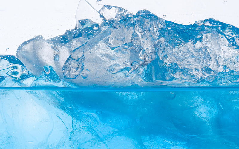 H20, splash, water, liquid, ice, blue, HD wallpaper