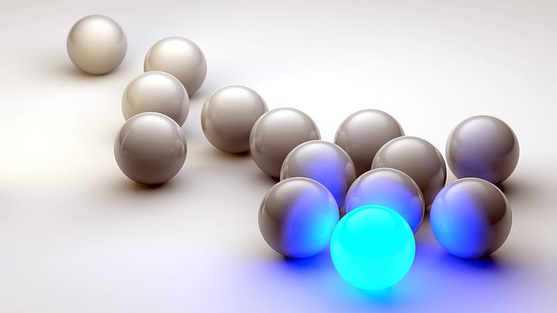 balls, neon, glow, forma, HD wallpaper