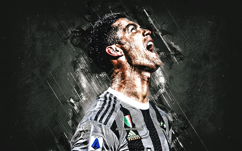 Cristiano Ronaldo, CR7, portrait, soccer star, Juventus FC, Ronaldo portrait, Serie A, Champions League, HD wallpaper