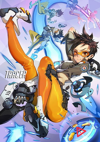 Wallpaper tracer, overwatch, game, art desktop wallpaper, hd image,  picture, background, daa541