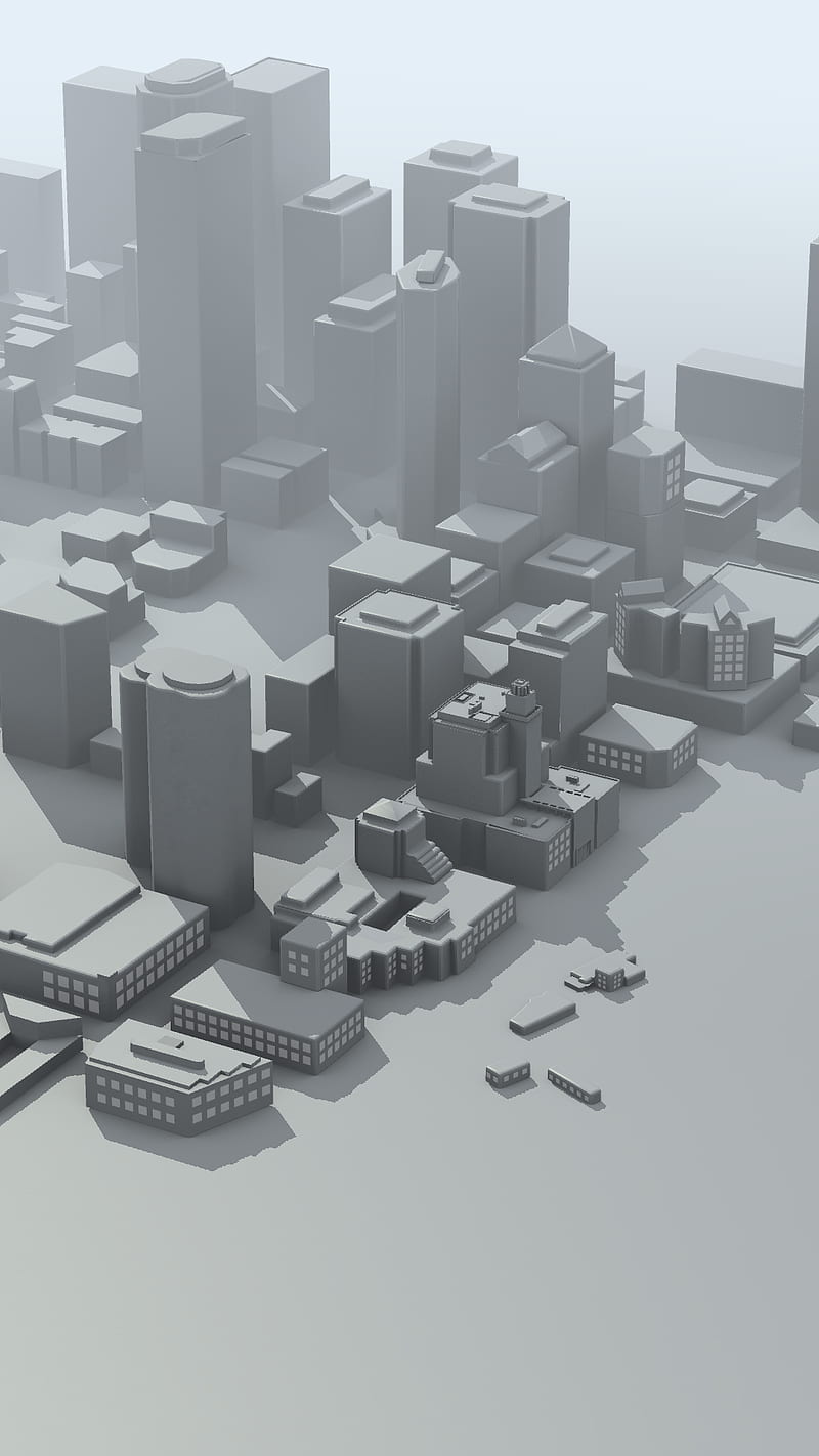 3D Abstract, city, 3D, HD phone wallpaper