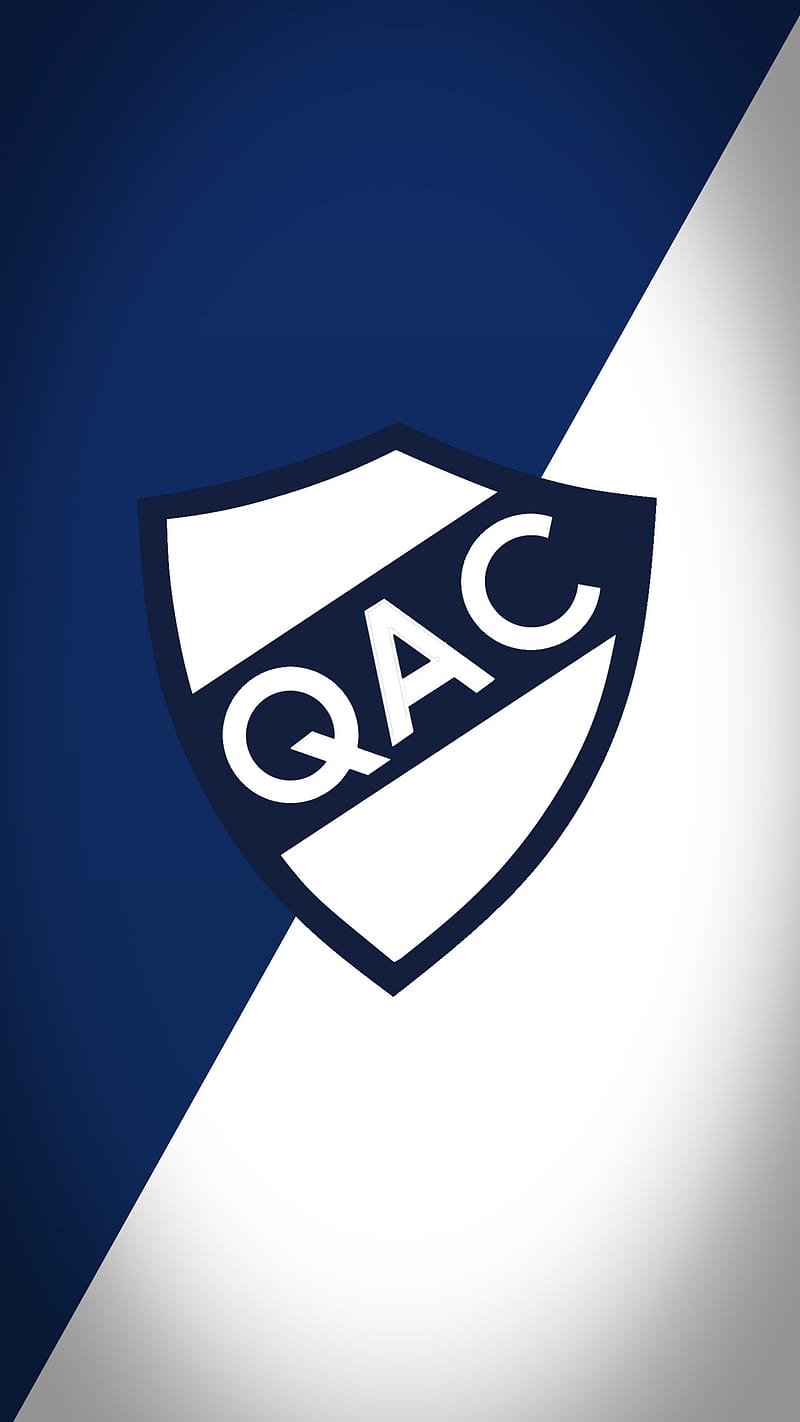 Quilmes v2, blue, white, blue, club, shield, nacional, victory, white, HD phone wallpaper