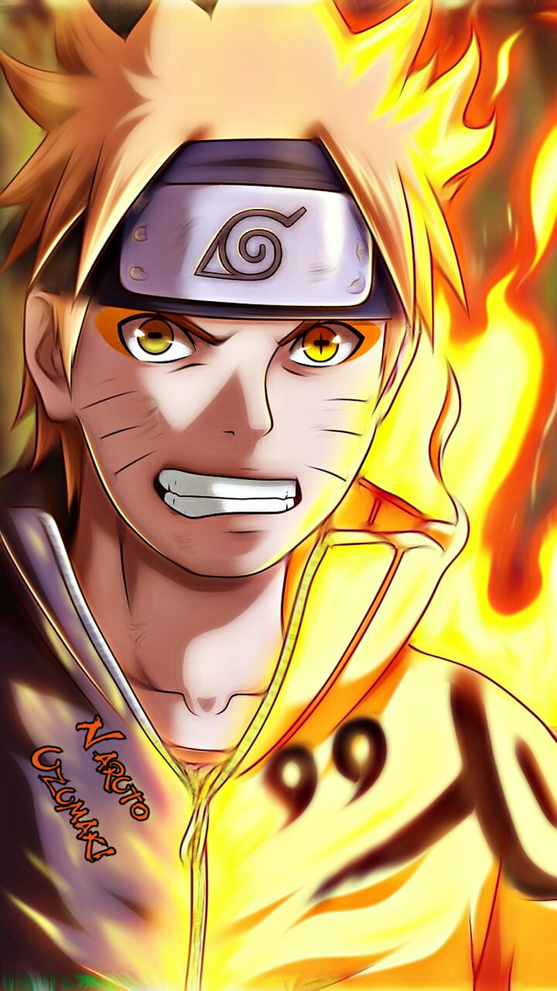 Naruto Uzumaki, shipuden, sage mode, nine taile mode, HD phone wallpaper