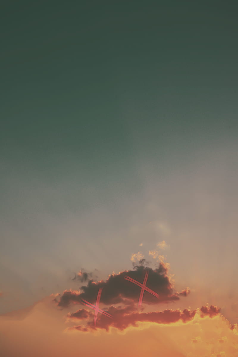cloud , cloud, clouds, cyan, illustration, sunrise, sunset, vector, warm, HD phone wallpaper