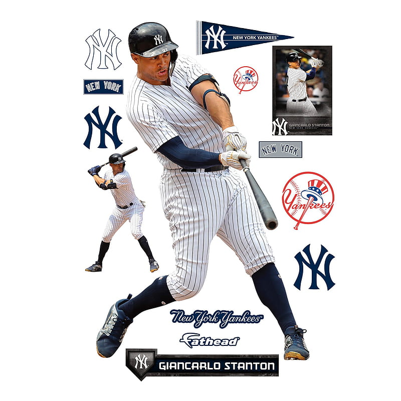 Fathead Giancarlo Stanton New York Yankees 14 Pack Life Size Removable Wall Decal, HD phone wallpaper