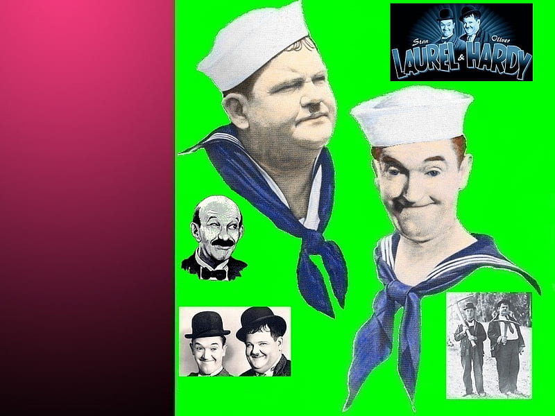 Stan Laurel & Oliver Hardy, o gordo e o magro, laurel, hardy, laurel and hardy, HD wallpaper