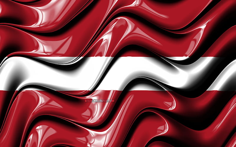 Latvian flag Europe, national symbols, Flag of Latvia, 3D art, Latvia, European countries, Latvia 3D flag, HD wallpaper