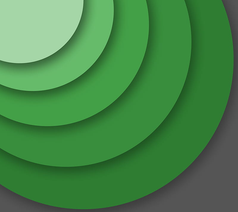 Material Circles, abstract, ellipse, flat, green, round, HD wallpaper