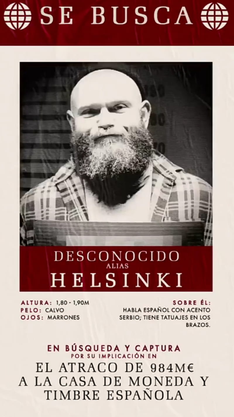 Se busca Helsinki, bella ciao, casa, helsinki, Money Heist, lacasadepapel, netflix, papel, se busca, HD phone wallpaper