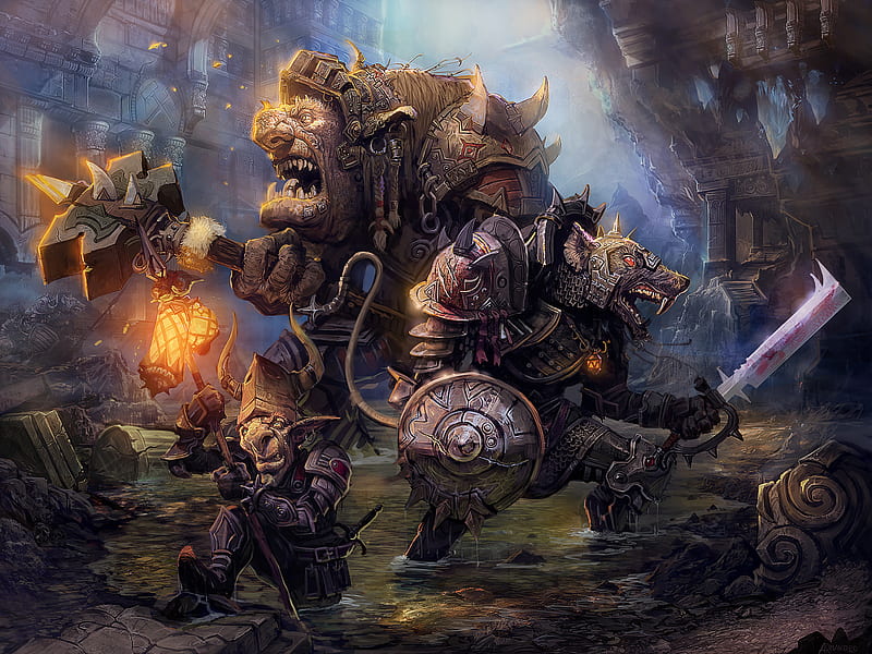 Underworlders, paintings, fantasy, digital art, HD wallpaper
