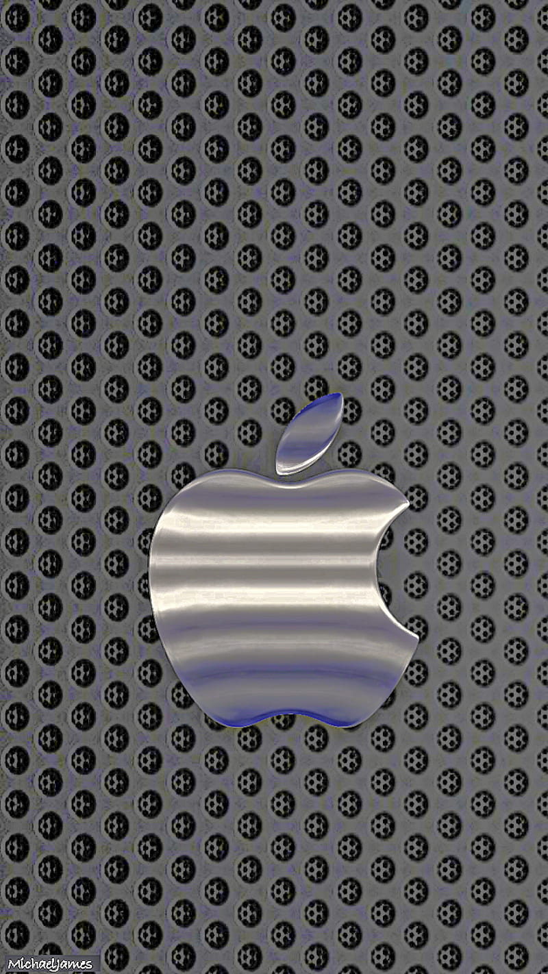 Black And Steel, apple, iphone, logo, tech, texture, HD phone wallpaper ...