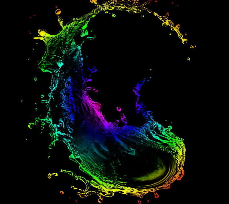 colourful water splash wallpaper