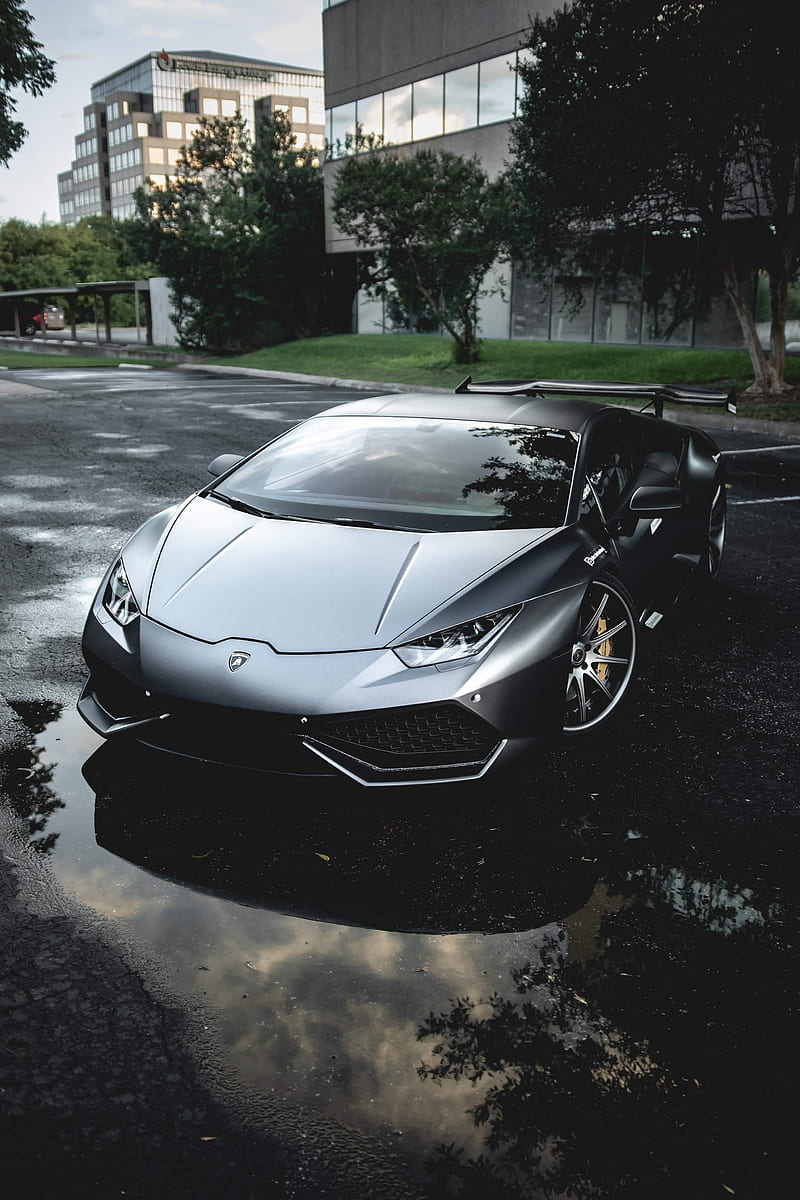 Lamborghini Huracan, car, carros, dark, gris, lambo, reflection, HD phone  wallpaper | Peakpx