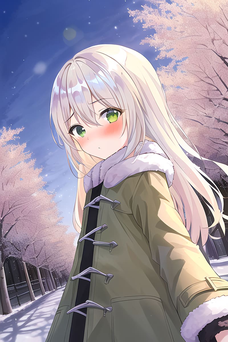 anime girl in winter coat catching her breath  KinagiKorenji  Flickr