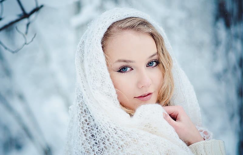 Beauty in winter, wonderful, hair, hand, beauty, face, beautiful lady ...