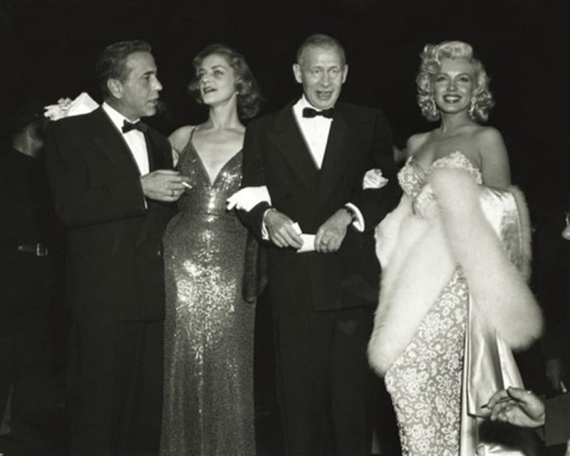 Audrey Hepburnm ~ M. Monroe ~ H. Bogart, classics, superstar, Hollywood, movies, actor, HD wallpaper