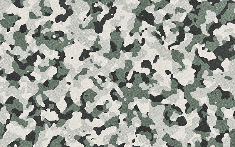 winter camouflage camouflage pattern, military camouflage, gray background, white camouflage, HD wallpaper
