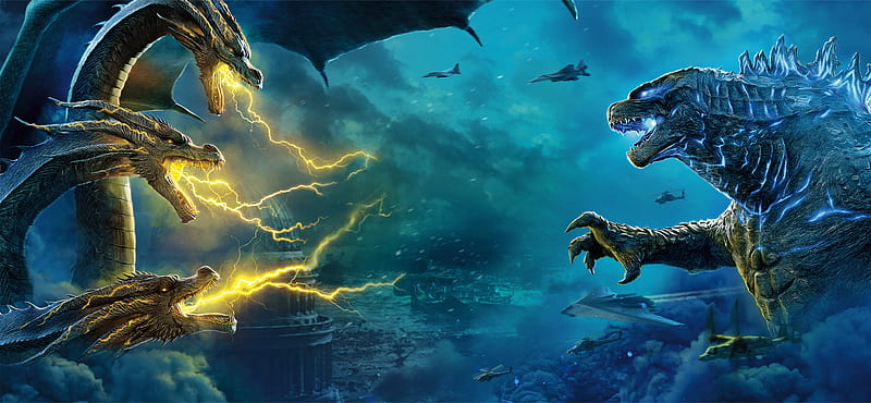Movie, Godzilla: King of the Monsters, Godzilla, King Ghidorah, Monster, HD wallpaper