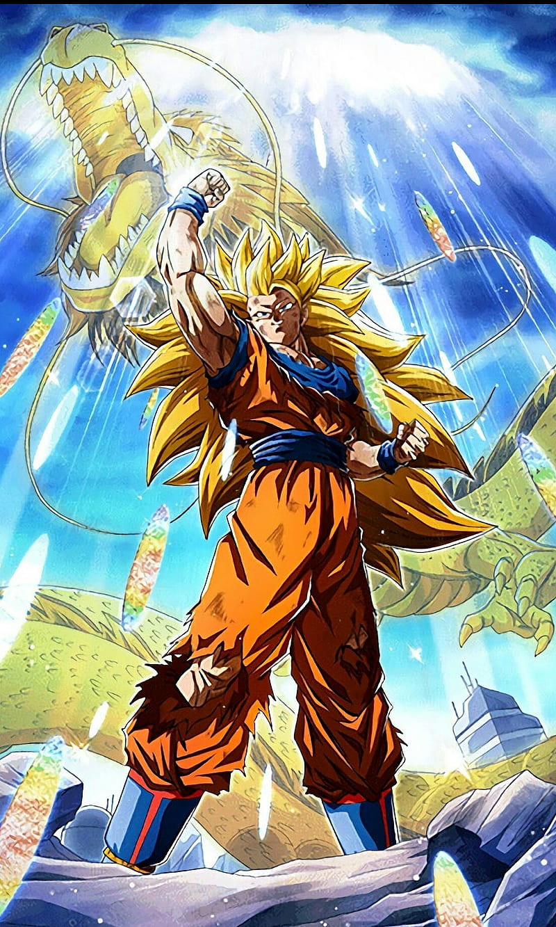 LR SSJ3 Goku, dbz, dokkan battle, wrath of the dragon, HD phone