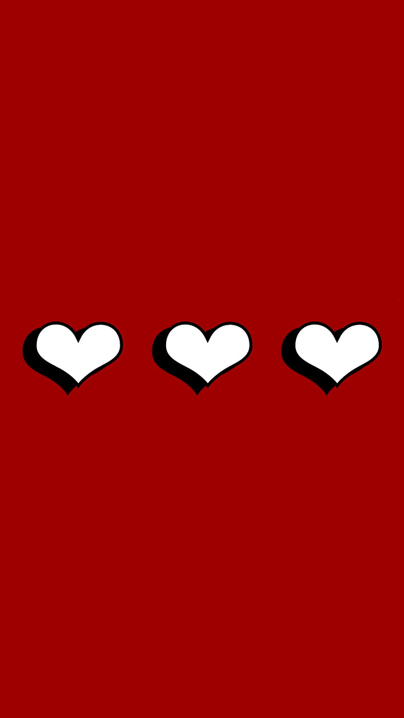 Tres corazones, aplastar, lindo, corazón, enamorado, amor, rojo, San  Valentín, Fondo de pantalla de teléfono HD | Peakpx