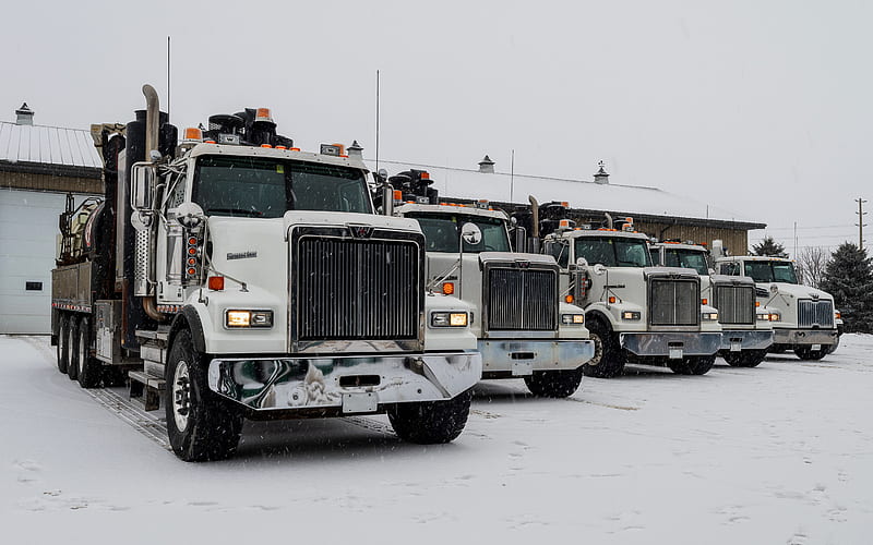 Western Star 4800, snowblower, snow removal equipment, trucks for snow removal, american trucks, Western Star, HD wallpaper