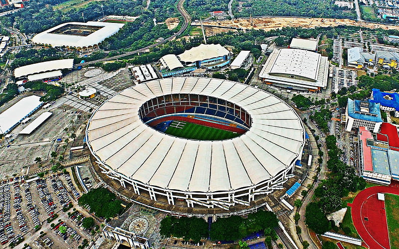 Bukit Jalil National Stadium, Kuala Lumpur, Malaysia, stadiums, Asia, HD wallpaper