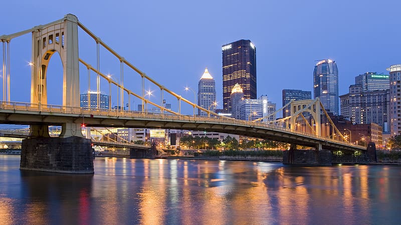 Bridges, Bridge, Pittsburgh, , Roberto Clemente Bridge, HD wallpaper