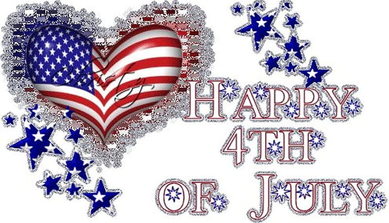 HAPPY 4th of JULY, stars, usa, holiday, patriotic, celebration, HD wallpaper