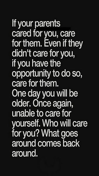 Parents, care, karma, old, opportunity, HD phone wallpaper | Peakpx