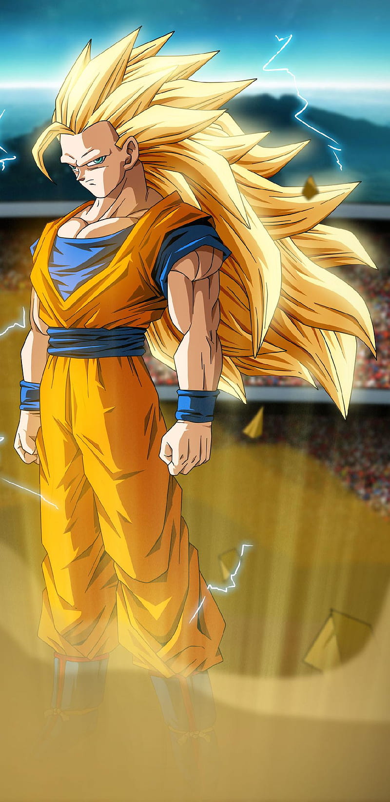 Download wallpapers 4k, Golden Goku, grunge art, 3D art, Dragon