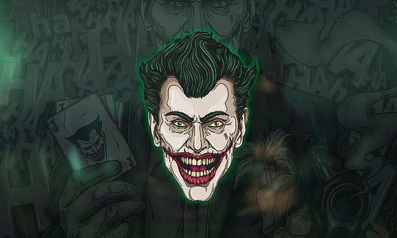 Joker Face Art, joker, artwork, digital-art, behance, supervillain, superheroes, HD wallpaper