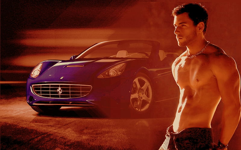 Hmmm..my kind of car.., male, ferrari, actor, car, HD wallpaper