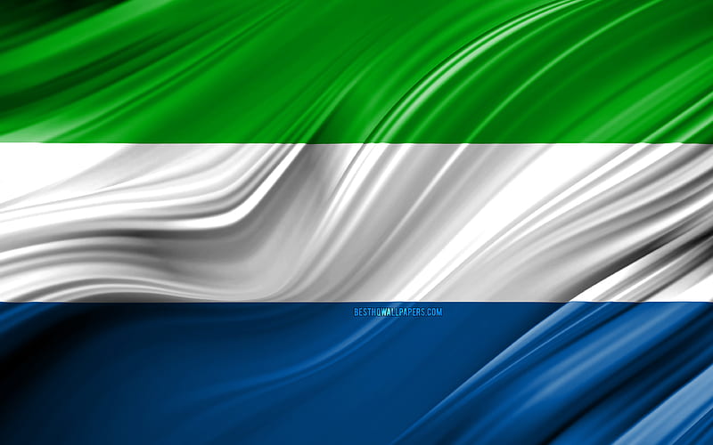 Sierra Leone flag, African countries, 3D waves, Flag of Sierra Leone,  national symbols, HD wallpaper | Peakpx