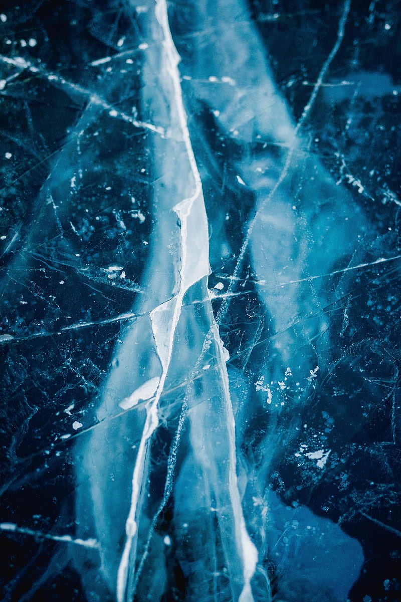 ice, cranny, surface, texture, HD phone wallpaper