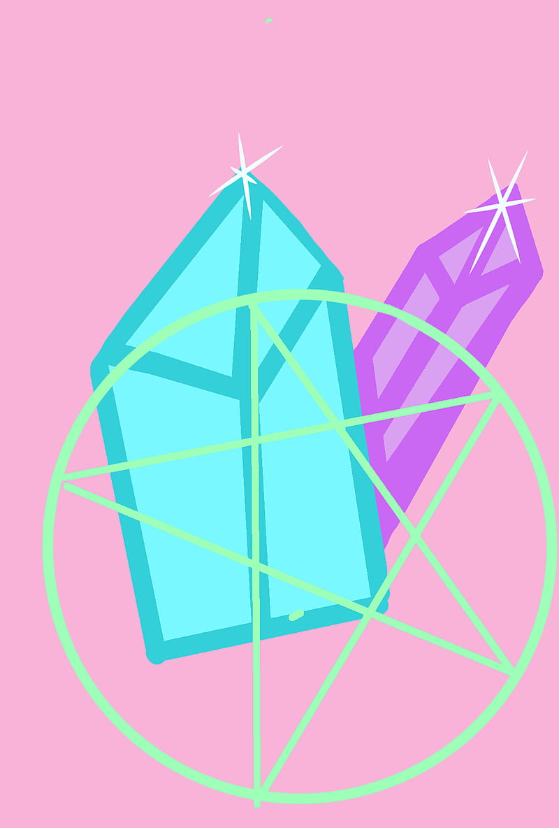Wicca Doodle, art, crystals, cute, doodle, girly, pastel, pink, simple ...