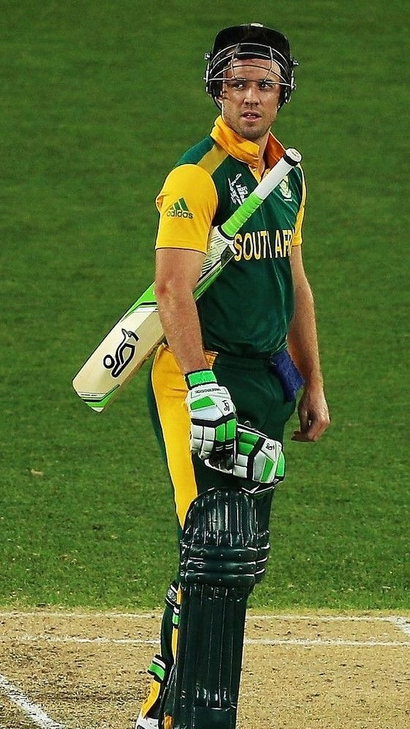 Ab De Villiers In South Africa Jersey, ab de villiers, south african cricketer, mr 360, HD phone wallpaper
