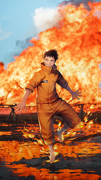 Fire Force (Shinra Kusabe wallpaper)  Anime art, Anime wallpaper, Anime  wallpaper iphone