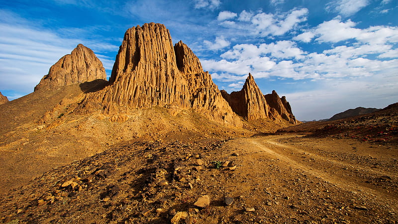 Africa Algeria Desert Hoggar Mountains Landscape Mountain Rock Sahara Stone Tassili N'Ajjer African, HD wallpaper
