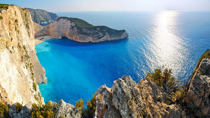 Amazing Greek Beach, greece, mediterranean, greek, holiday, clear, bonito, zakynthos, sea, beach, water, dream, blue, HD wallpaper
