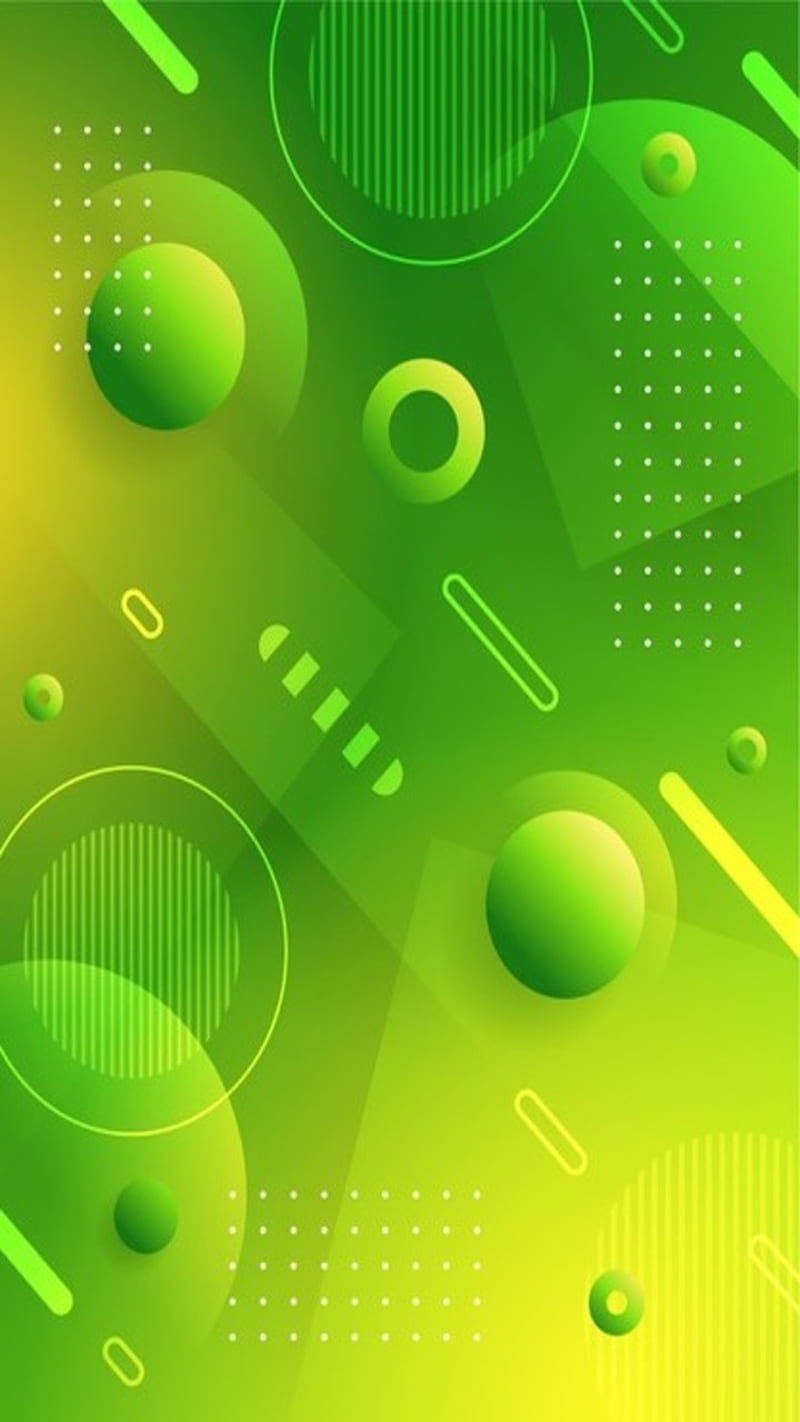 Bolas verdes, geometrico, verde, HD phone wallpaper