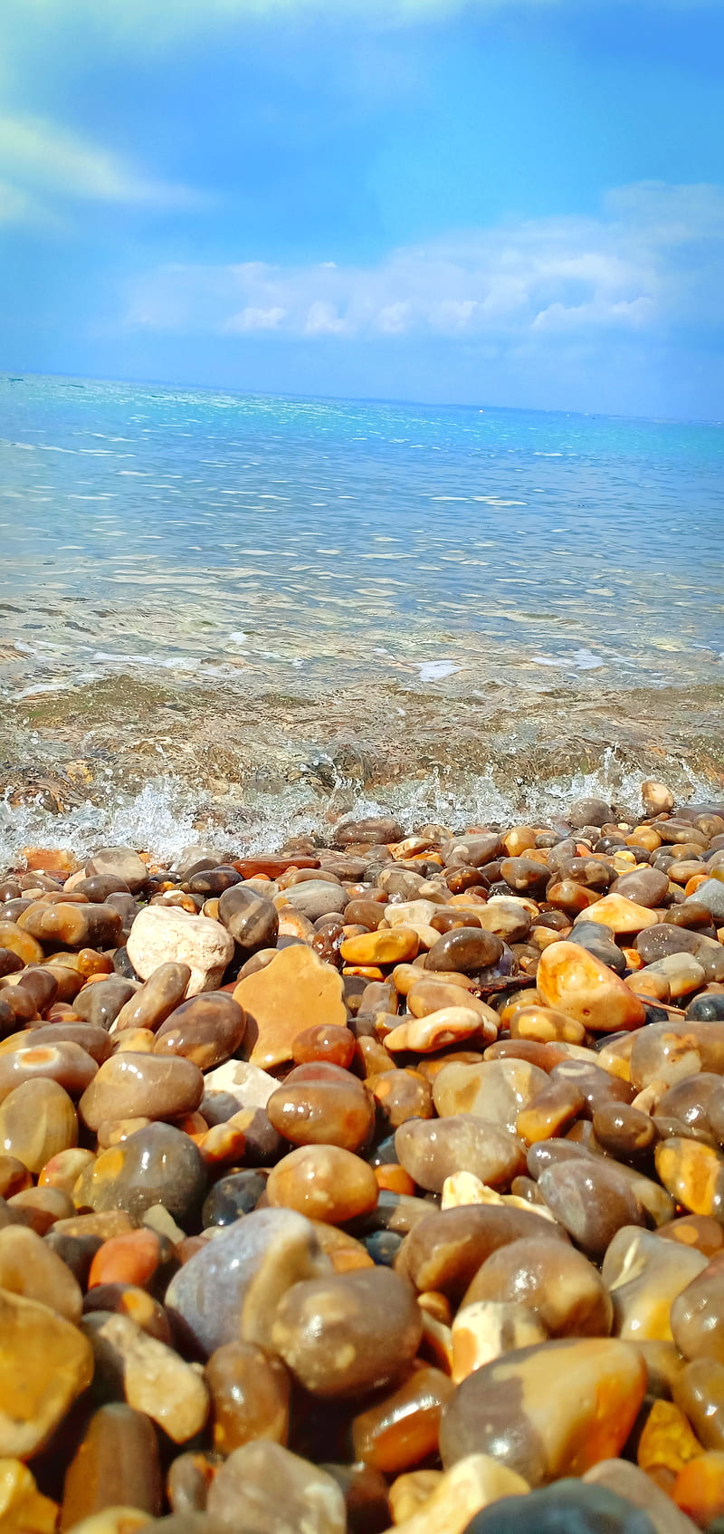 Pebble Beach, beach, ocean, pebbles, sea, sea shore, HD phone wallpaper