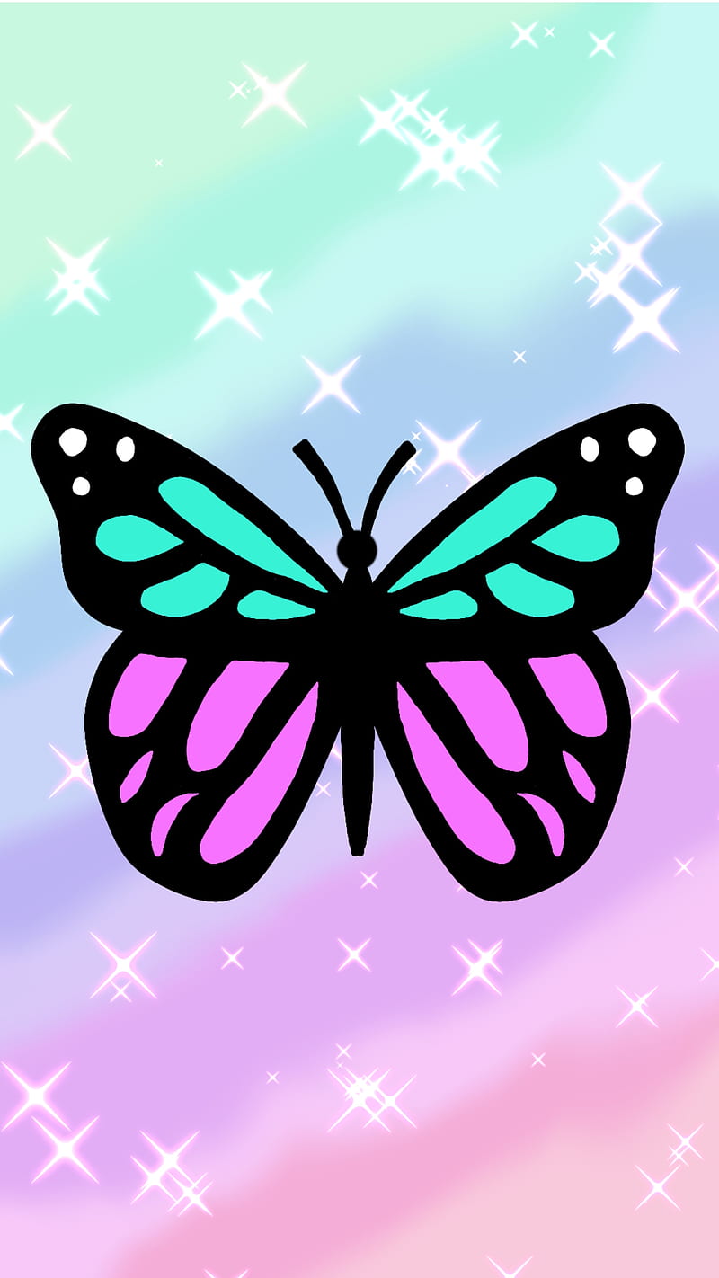 Glitter Butterfly, #butterfly, #glitter, #pastel, HD phone wallpaper |  Peakpx