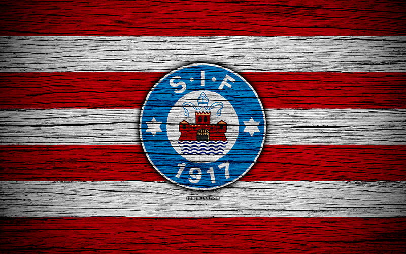 Silkeborg football, Danish Superliga, soccer, Denmark, Silkeborg FC, creative, logo, wooden texture, football club, FC Silkeborg, HD wallpaper