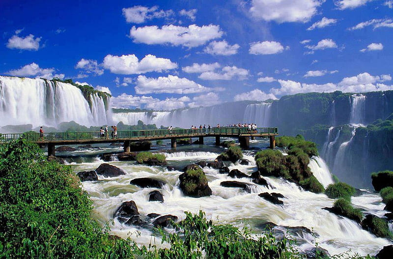 Iguazu Falls, waterfall, nature, iguazu, other, HD wallpaper