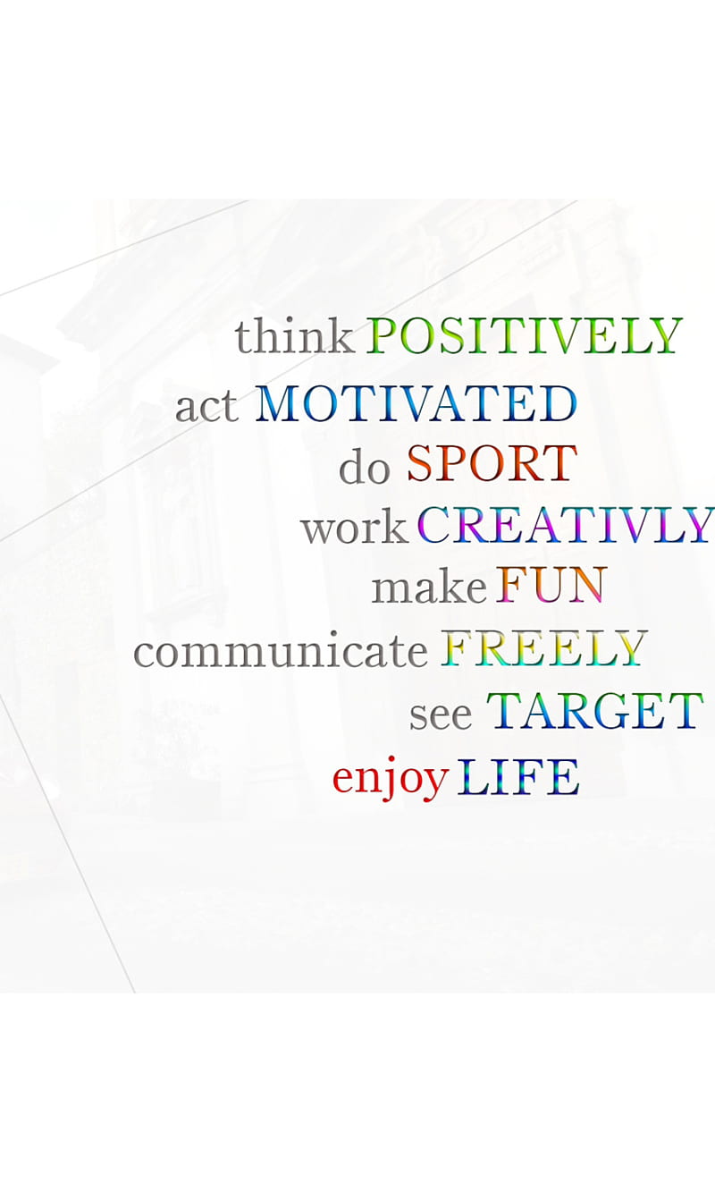 Life, act, communicate, creative, enjoy, fun, target, think, HD phone wallpaper