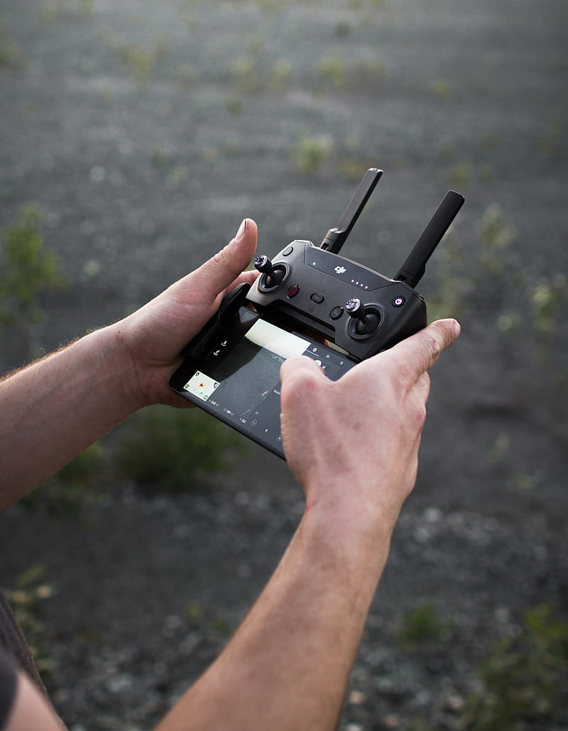 black quadcopter remote, HD phone wallpaper