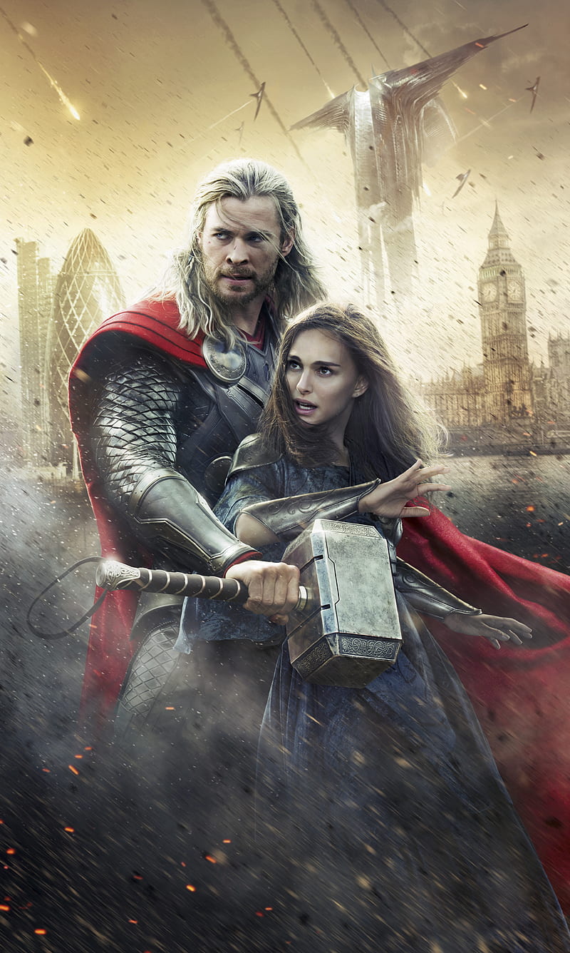 Thor 2, avengers, dark, god, london, marvel, sky, sunshine, the, thor, world, HD phone wallpaper